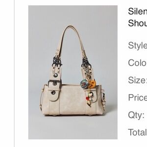 silence + noise Bone Shoulder Bag with Charm Accents